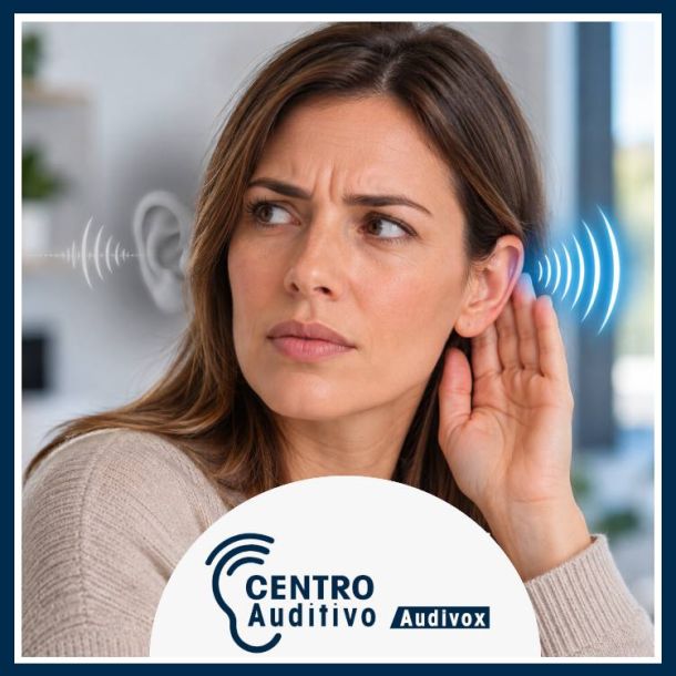 Mujer con problemas de audición